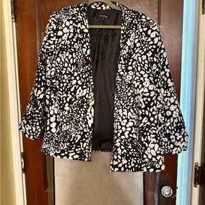Evan Picone Black and White Patterned Blazer